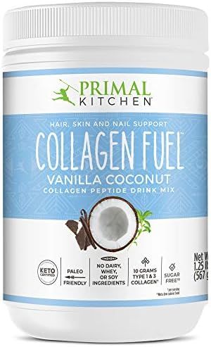 Primal Kitchen Collagen Fuel Collagen Peptide Drink Mix, Vanilla Coconut, No Dairy Coffee Creamer an | Amazon (US)