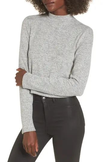Women's Pst By Project Social T Crop Mock Neck Top, Size X-Small - Grey | Nordstrom