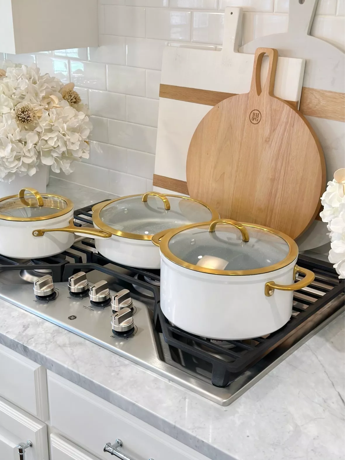 Thyme & Table Non-stick 12 Piece Gold Pots and Pans Cookware set for sale  online