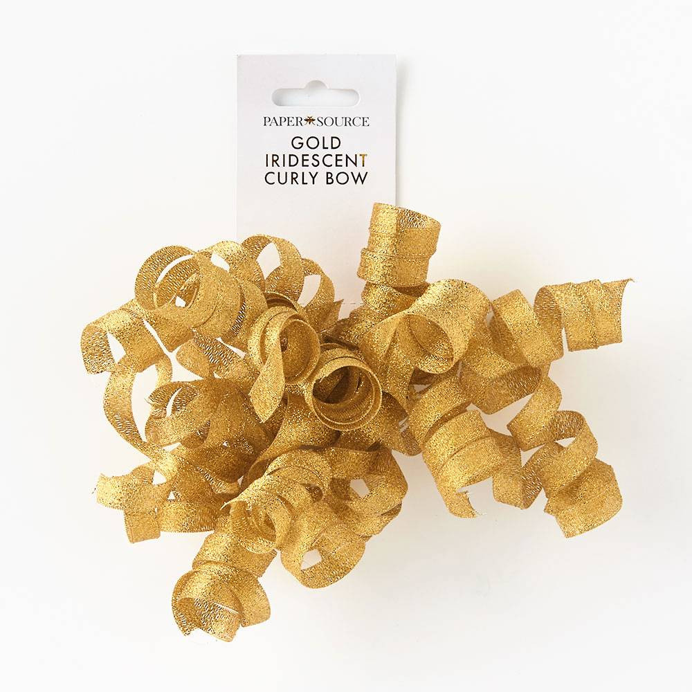 Gold Iridescent Curly Bow | Paper Source | Paper Source