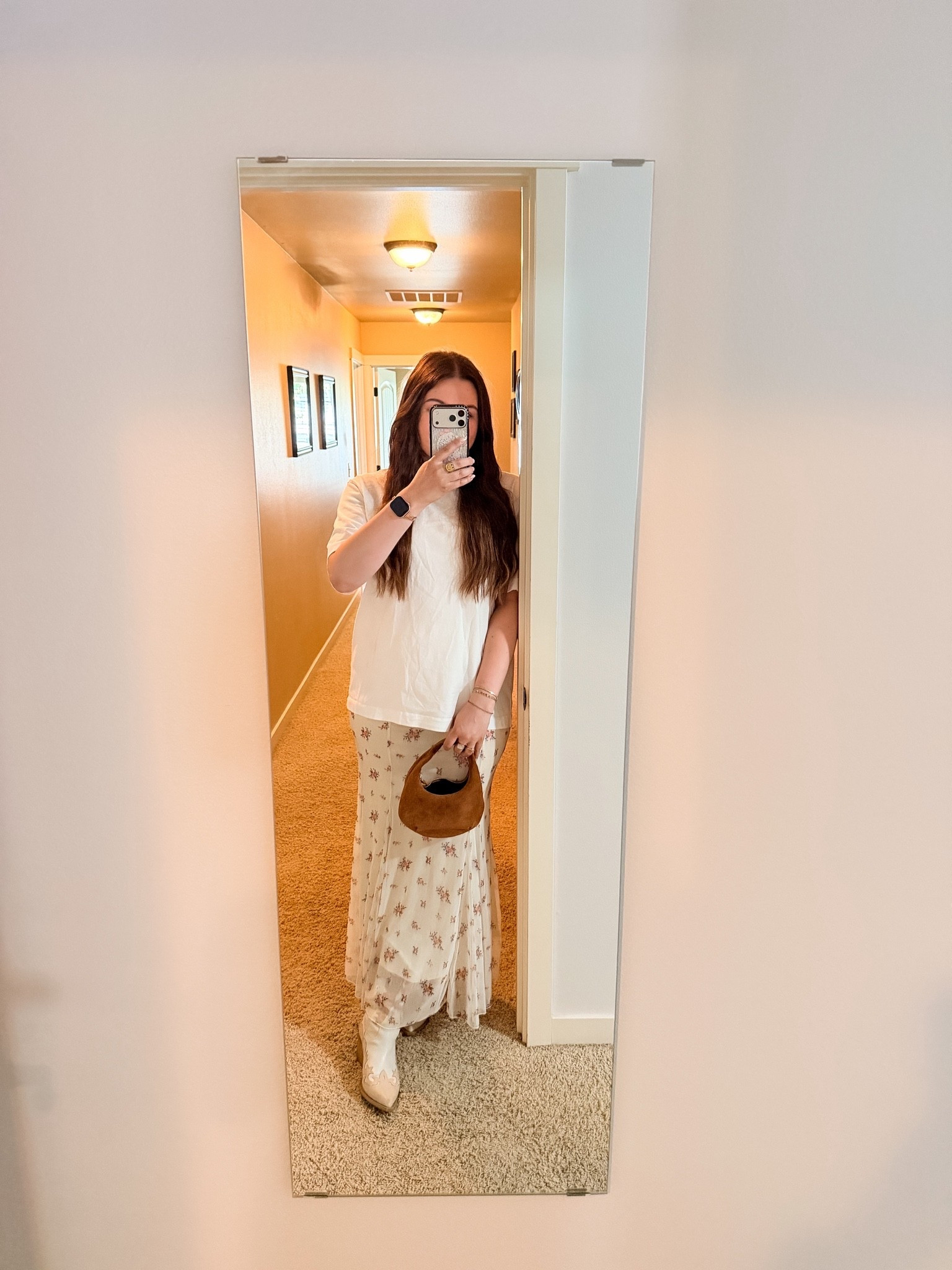 Is it a photo dump without a church outfit? I’m realizing my style is starting to lean western with the new hair and I’m not mad about it. I love taking a big basic tee and elevating it with a printed skirt. This could be a cute office outfit tooooo

#LTKootd #LTKMidsize #LTKdayinmylife