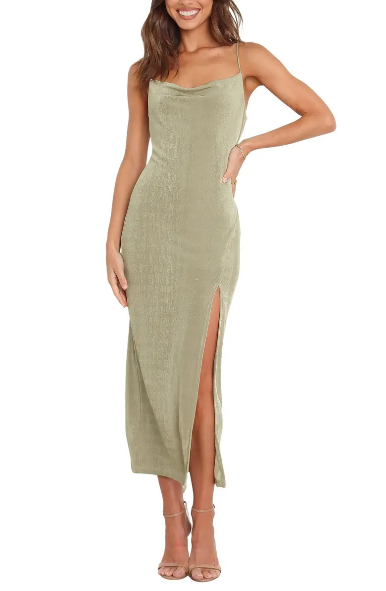 Diani Cowl Neck Midi Slipdress | Nordstrom