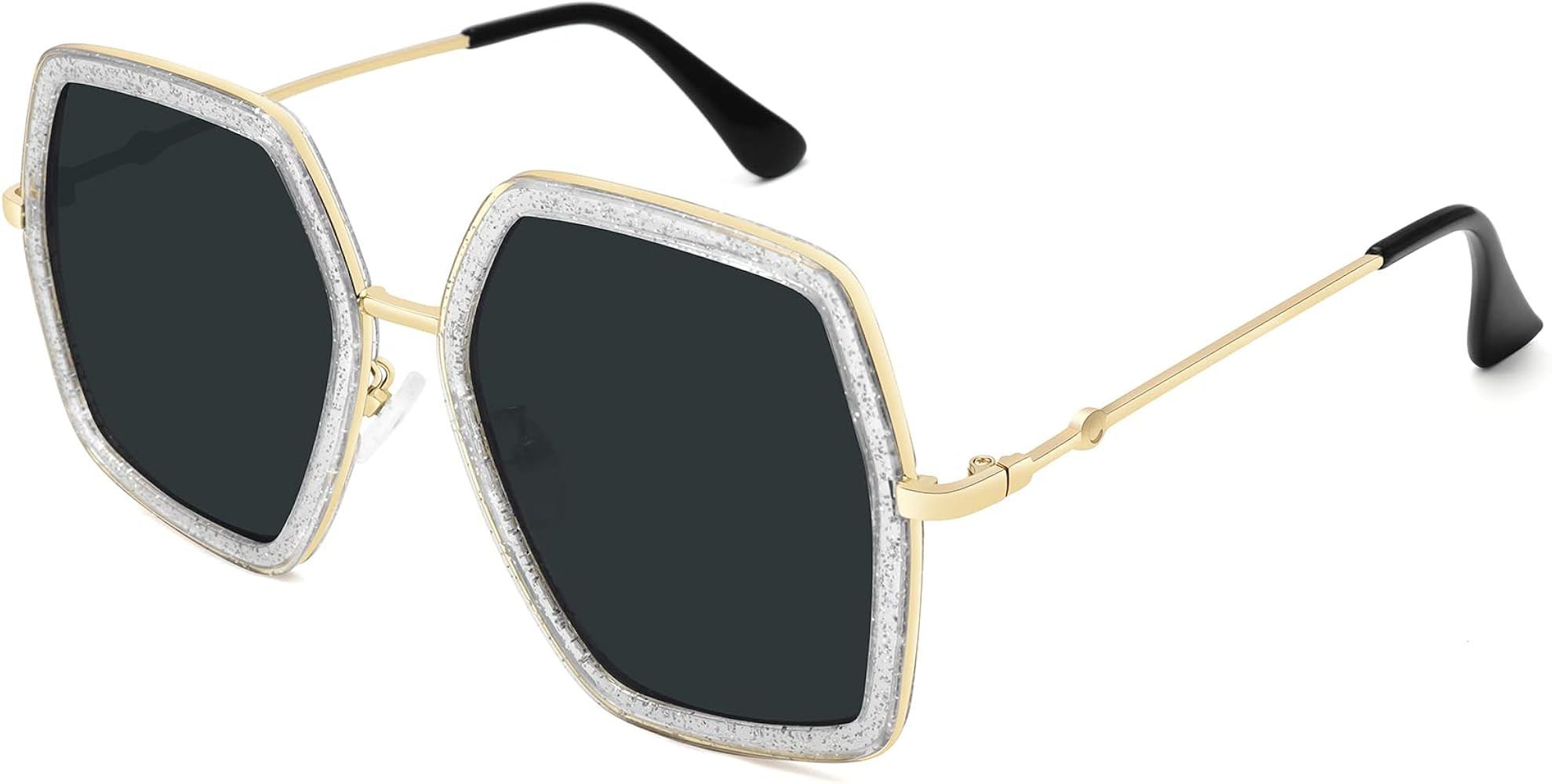 WOWSUN Oversized Big Fashion Sunglasses for Women Irregular Large Shades UV Protection | Amazon (US)