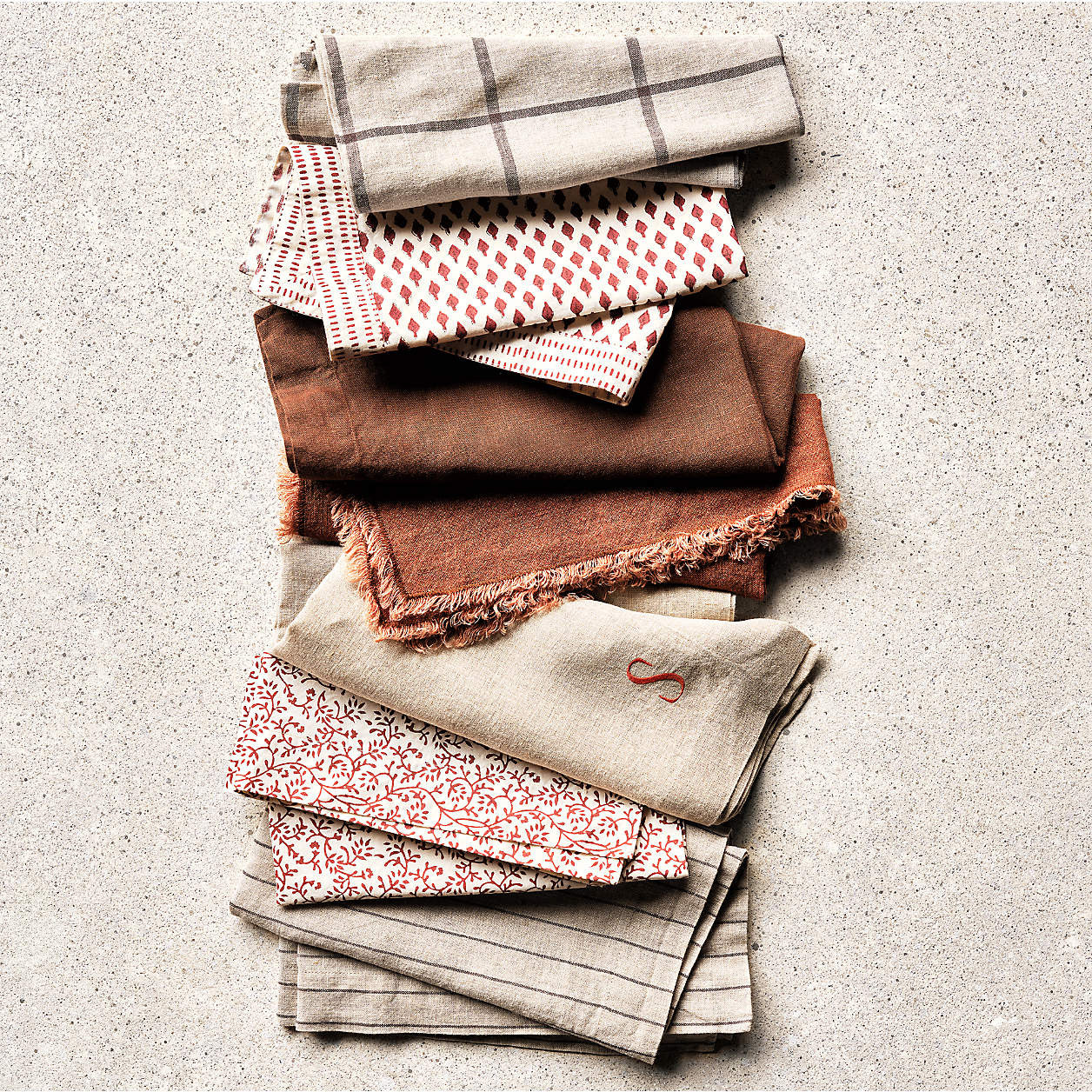 Marin Natural EUROPEAN FLAX -Certified Linen Napkin + Reviews | Crate & Barrel | Crate & Barrel