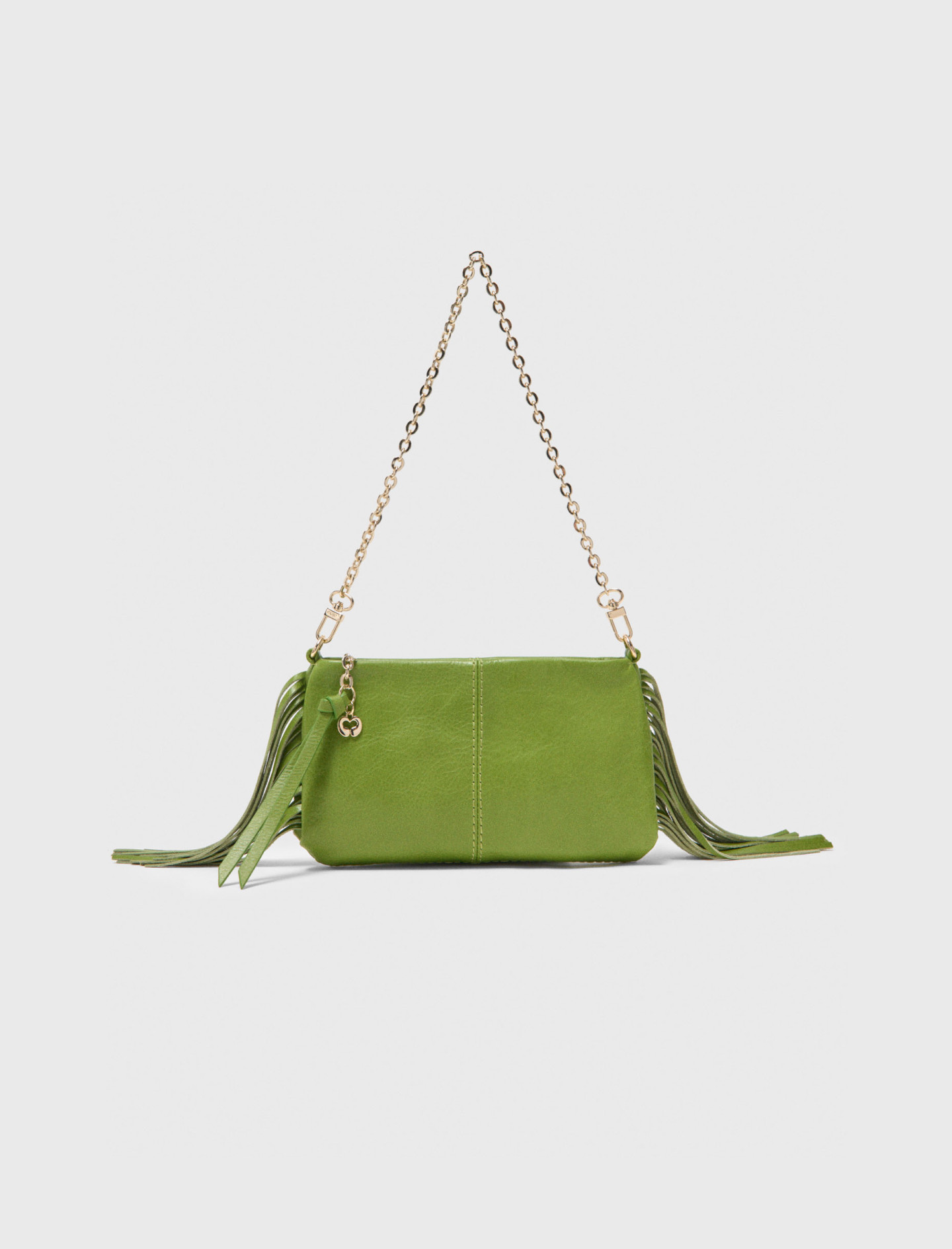 Pochette Miss M pouch cuir craquel\u00e9 vert pour femme | Maje | Maje EU