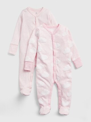 Baby Print Footed One-Piece (2-Pack) | Gap (US)