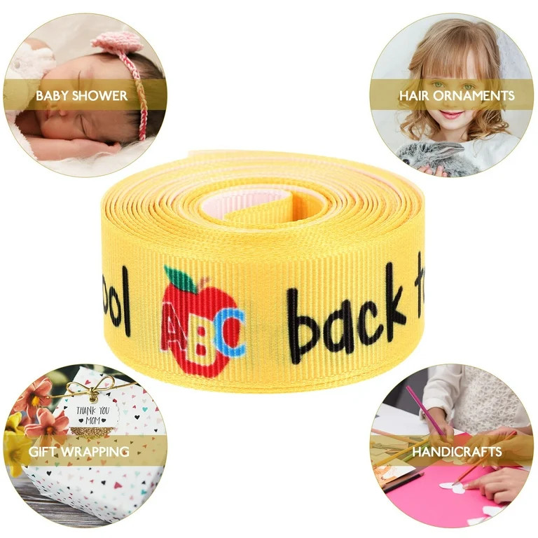 1 Roll Back to School Ribbons Back to School Themed Ribbon Wrapping Ribbon for Teacher Appreciati... | Walmart (US)