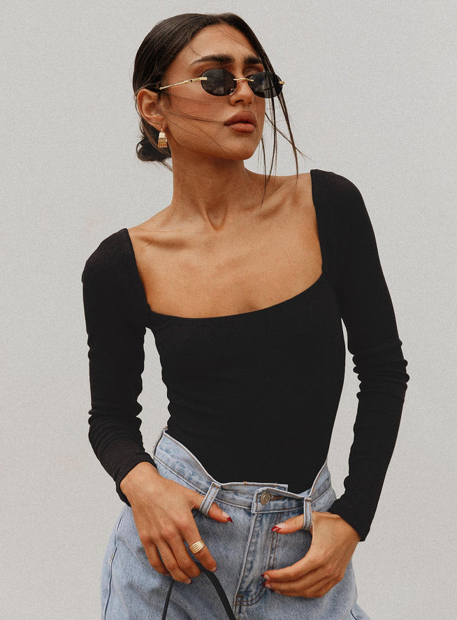 Charlotte Bodysuit Black | Princess Polly US