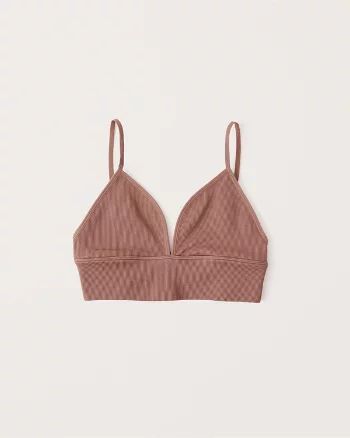 Abercrombie & Fitch Womens Seamless Triangle Bralette in Brown - Size XS | Abercrombie & Fitch US & UK