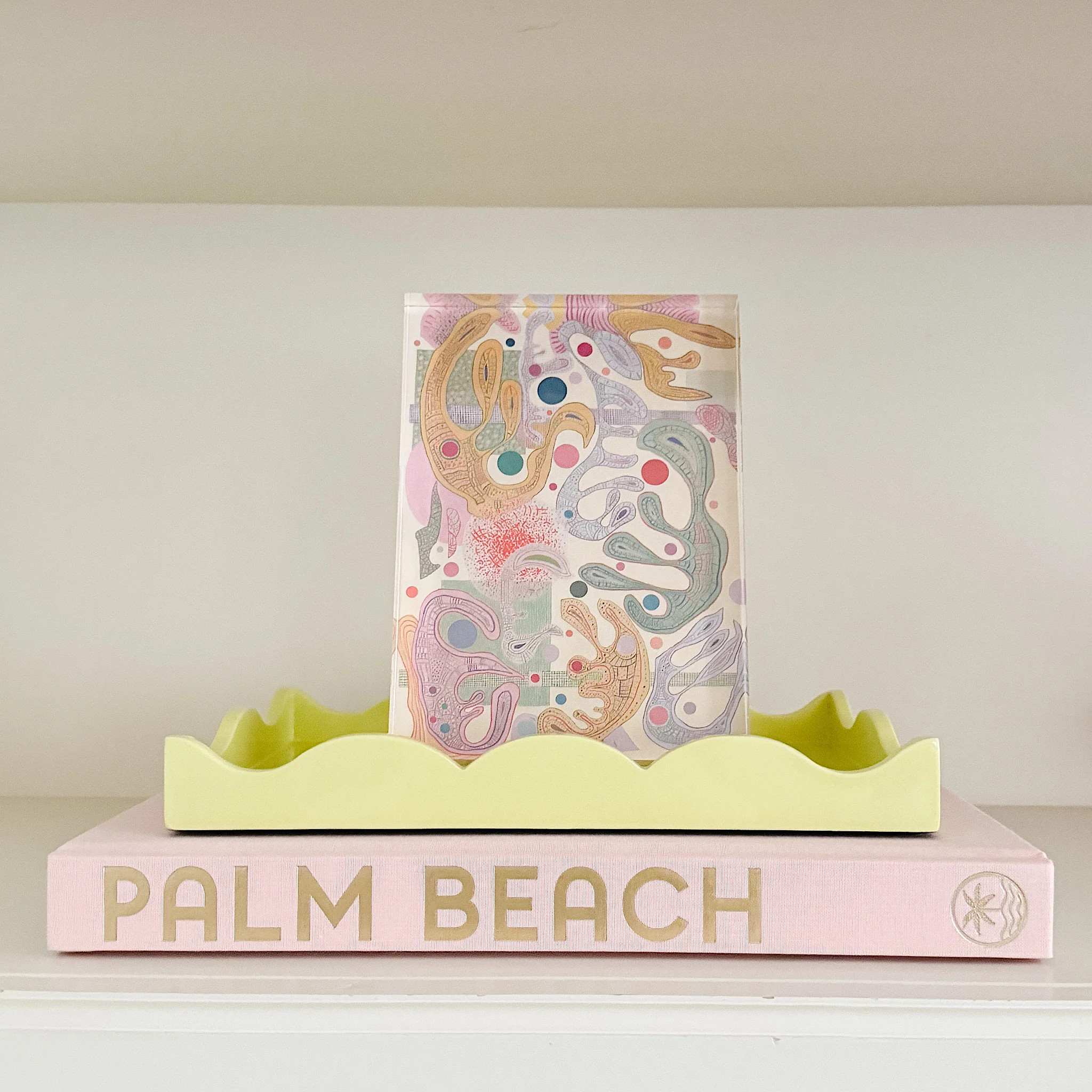 Serendipity Book Topper Lacquer Tray | Pastel Proper