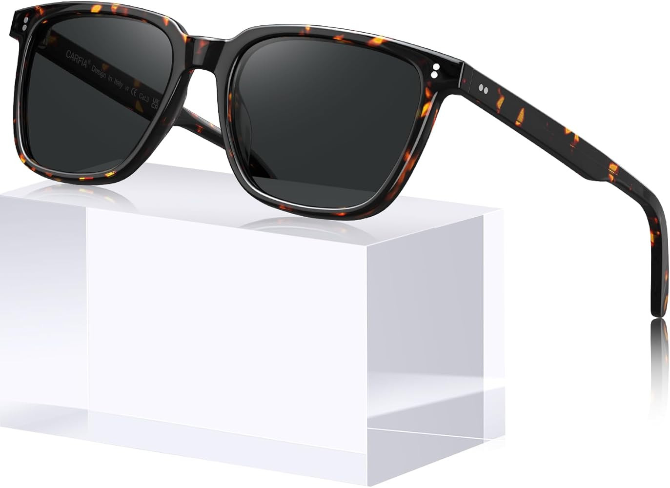CARFIA Polarized Men's Sunglasses UV400 Protection for Driving Fishing Cool Man Acetate Shades CA... | Amazon (US)