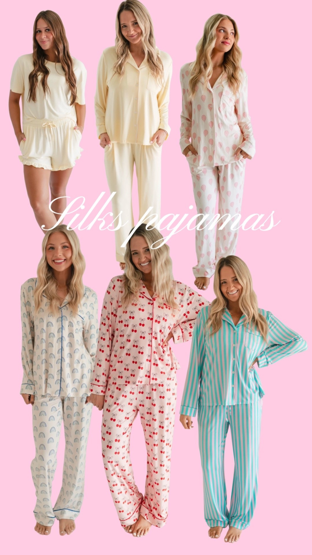 Silks pajamas 

#Pajamas #PJParty #Comfy #Maternity #GirlsTrip #Vacation #Cozy ￼

#LTKmomlife #LTKselfcare #LTKBaby