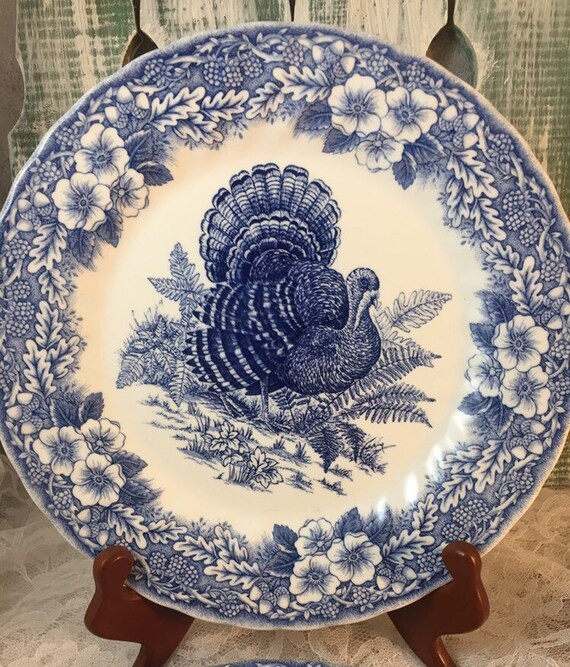 Vintage Myott Factory Thanksgiving Blue Transferware Turkey | Etsy | Etsy (US)