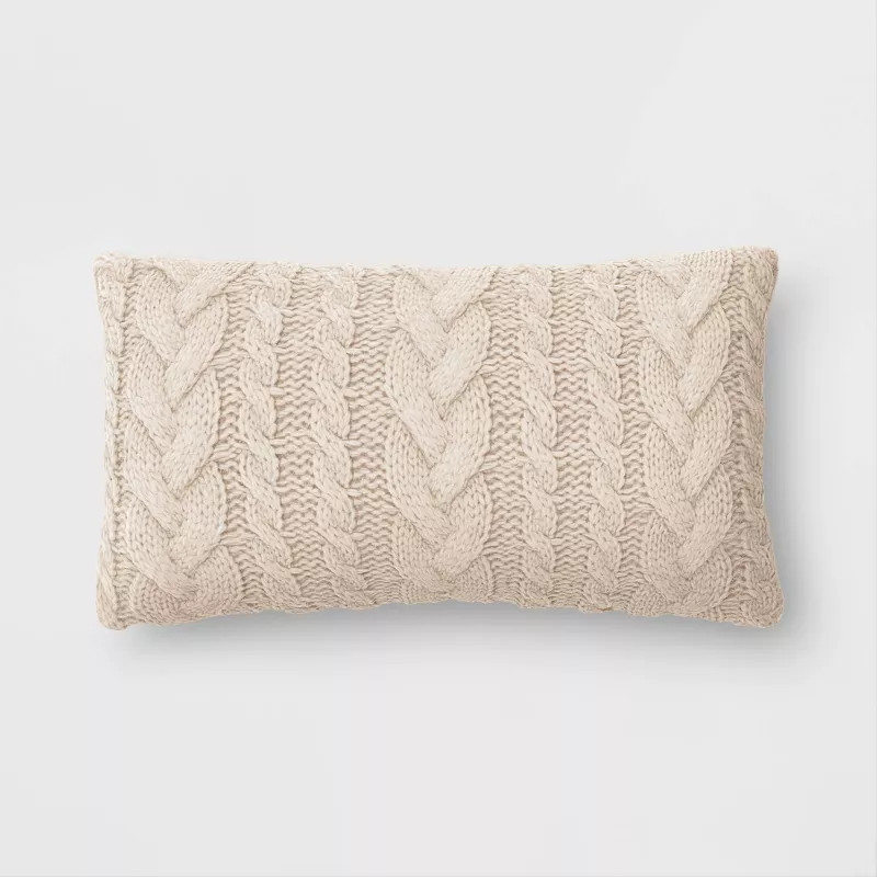 Cable Knit Throw Pillow - Threshold™ | Target