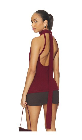 Geel Antonia Top in Burgundy. - size XS | Revolve Clothing (Global)
