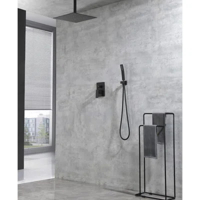 Ceiling Shower - 16" Head And Handheld, Brass Material System, Made, | Wayfair North America