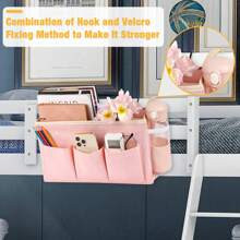 Bedside Caddy Bedside Organizer Bedside Storage Caddy With Fixed Straps And Water Bottle Holder For Home College Dorm Bunk Bed Hospital Bed Crib Bed R | SHEIN