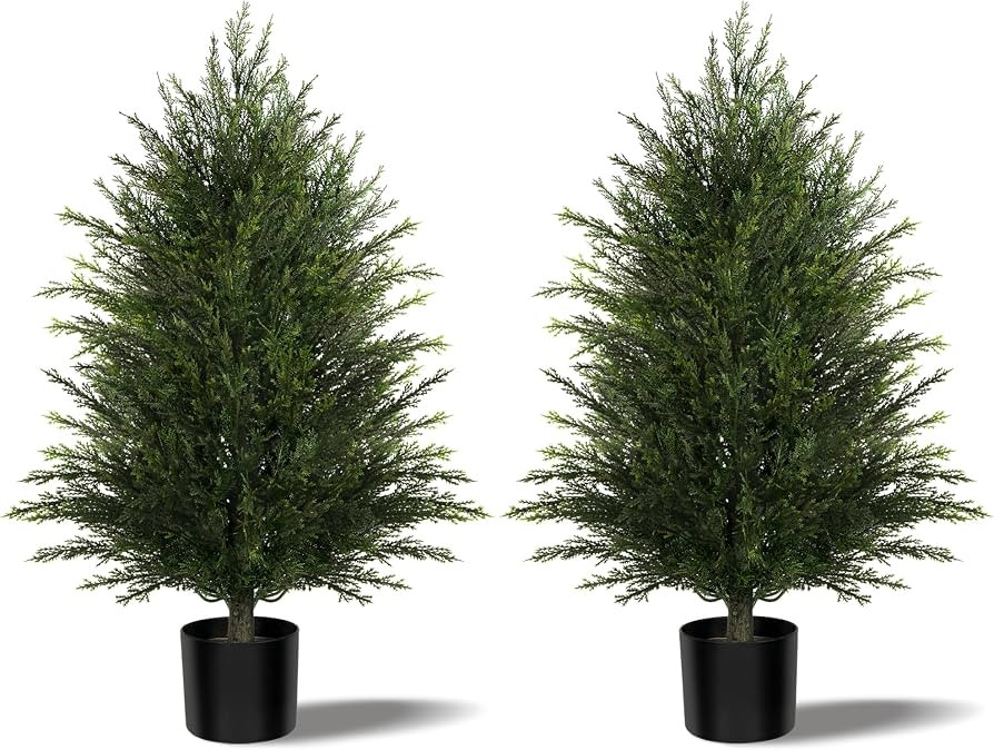 Mavis's Diary Artificial Topiary Ball Tree, Indoor Realistic Faux Boxwood Bush Potted Plants, Out... | Amazon (US)