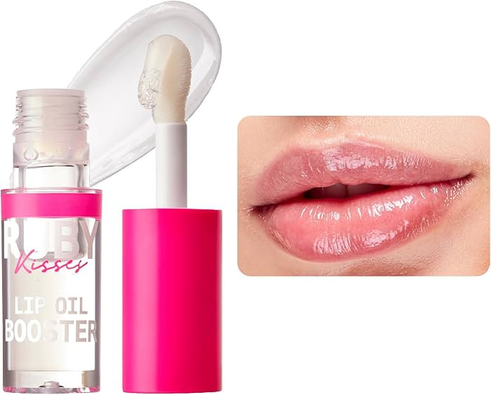 Ruby Kisses Lip Oil Booster, Hydrating Lip Gloss with Nourishing Natural Oil Blend, Jumbo Wand fo... | Amazon (US)
