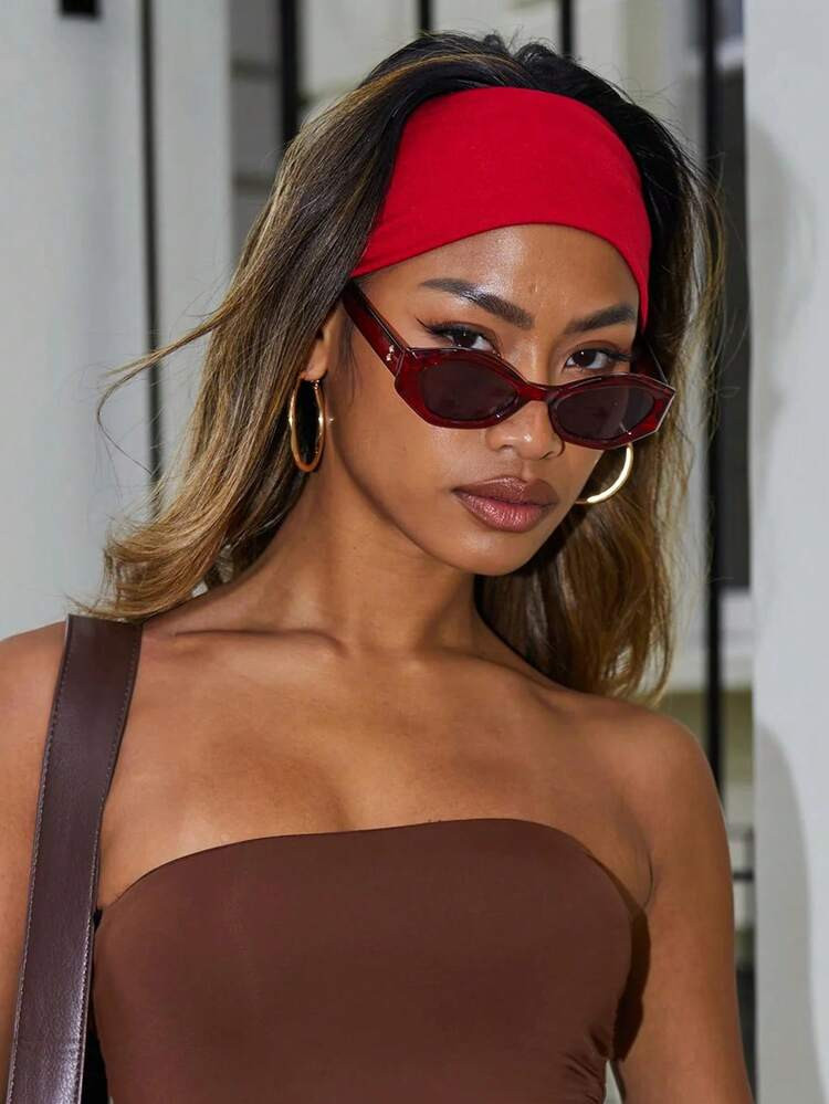 1pc Red Bohemian Sports Yoga Headband, Moisture Wicking Stretchy Soft Headband For Men & Women, Running, Fitness Women Hair Accessories Fashion Hair Bands Elegant Head Wrap Summer Vacay Boho Accessories,Holiday,Travel | SHEIN