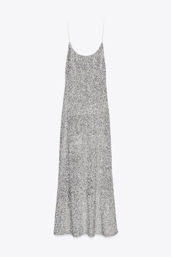 SEQUINNED CAMISOLE DRESS | Zara UK