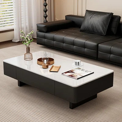 Modern simple rectangular coffee table | Wayfair North America