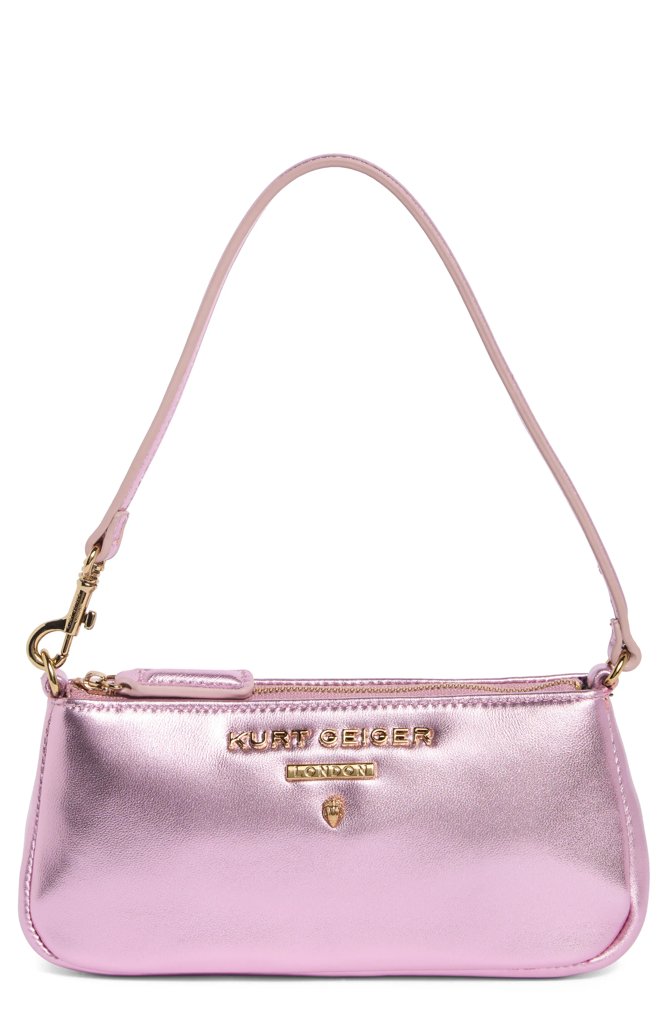 Kurt Geiger London Highgate Small Leather Wristlet in Pink at Nordstrom Rack | Nordstrom Rack