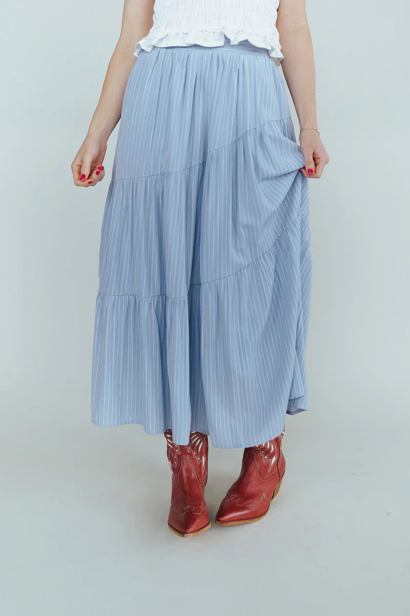 Edie Pinstripe Skirt | Henly