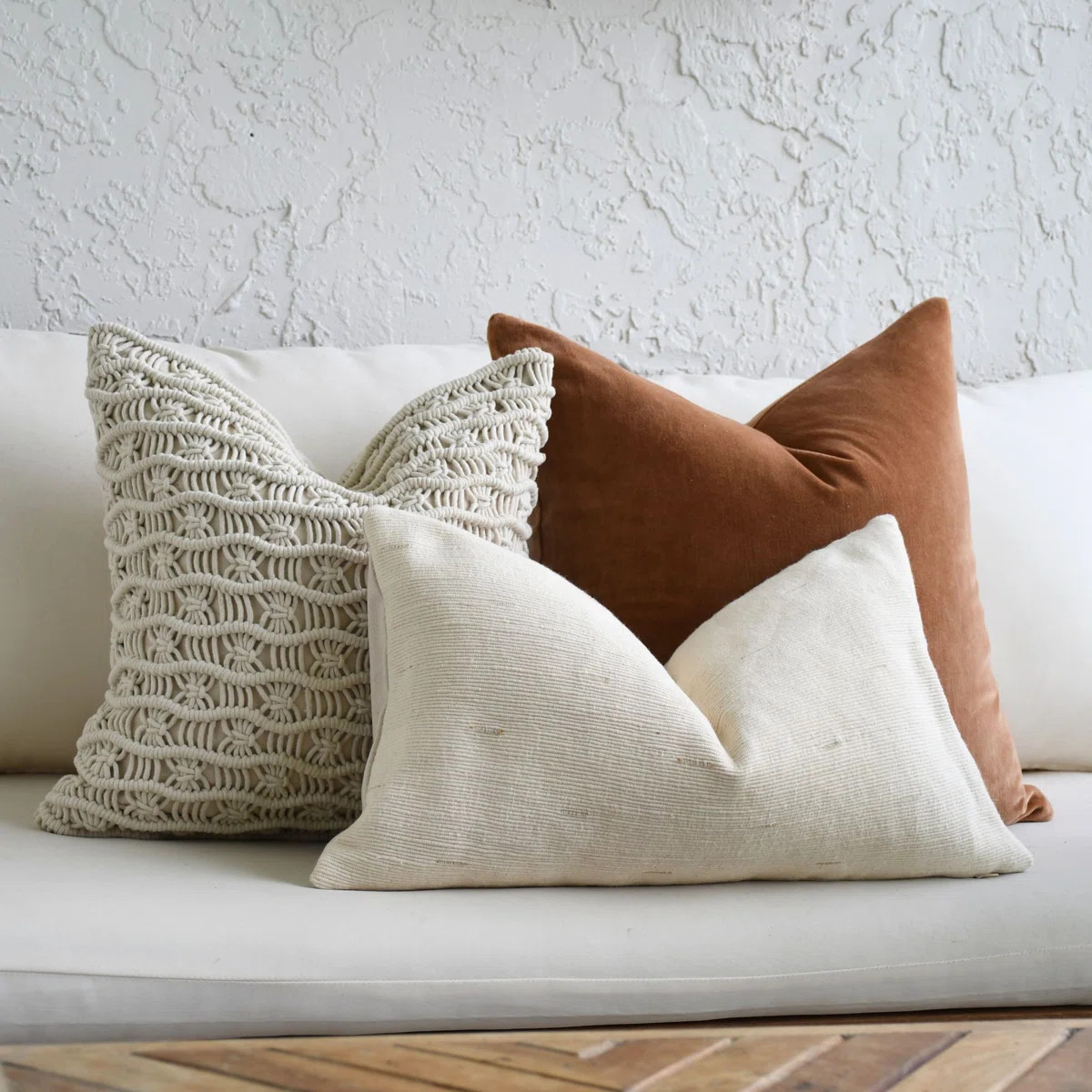 Velvet with Macrame & Lumbar Bundle (Set of 3) | Wayfair North America