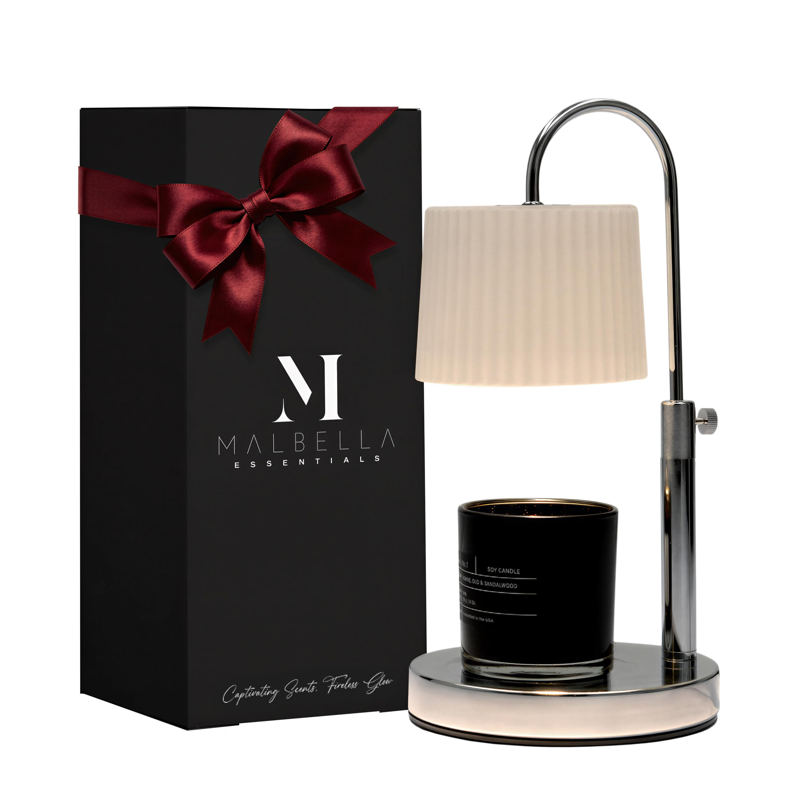 Dimmable Glass Candle Warmer Lamp with Timer - Adjustable Height Candle Lamp Warmer with Timer (8... | Amazon (US)