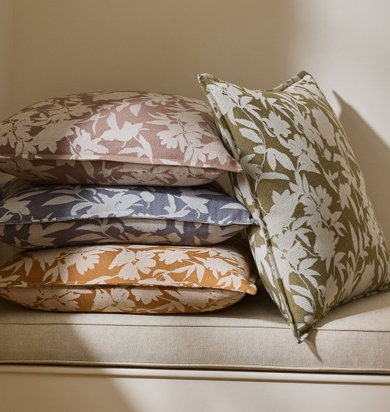 Catherine Floral Jacquard Pillow Cover | Rejuvenation