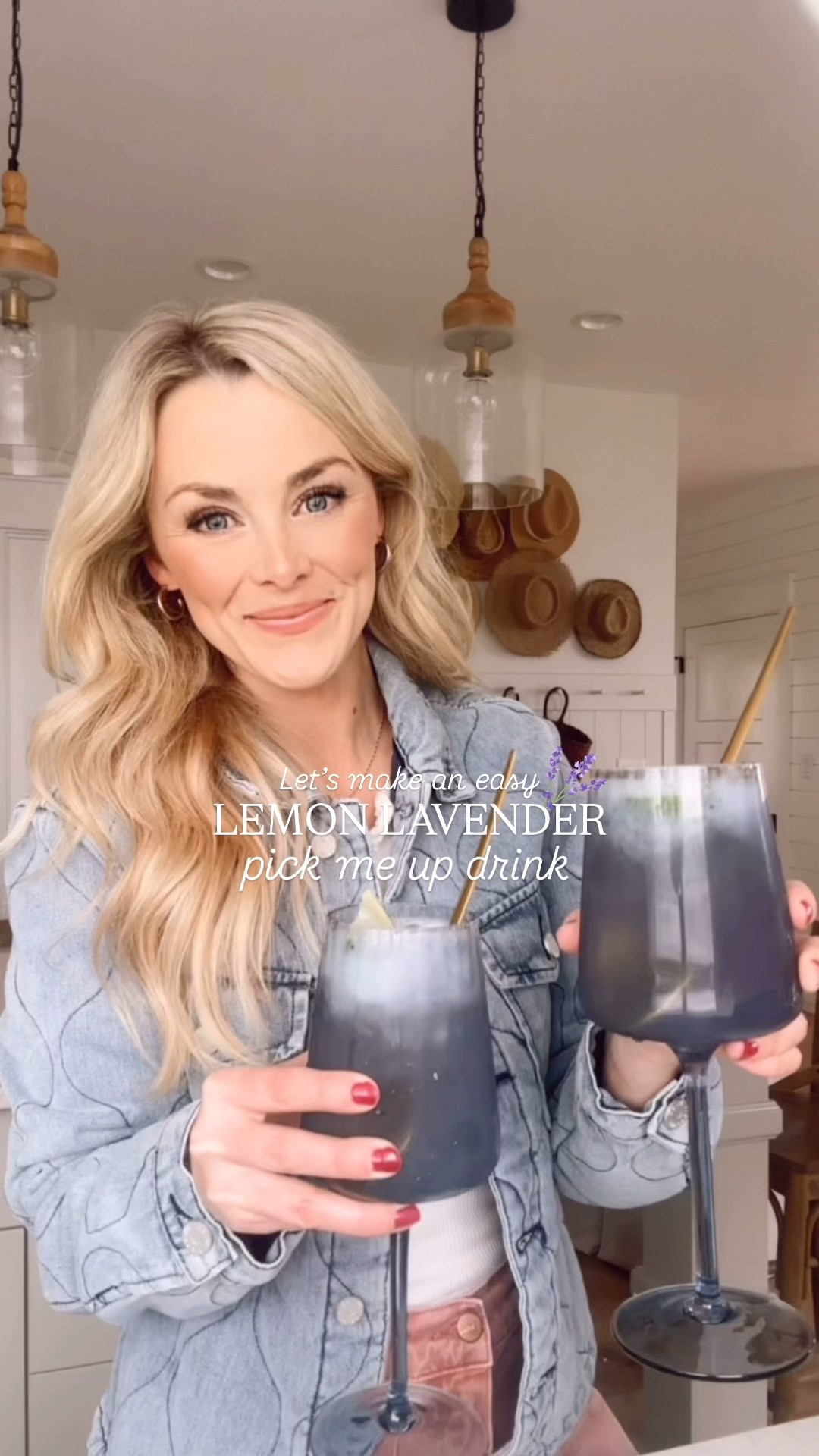 Recipe: I used 1 7oz can of lemon lime soda, 2 scoops of tart lemon sorbet, and 1 serving (2 tablespoons) of Torani Sugar free Lavender syrup. Then one big squeeze from a lime wedge! 
Linking similar jackets and my favorite pink pants below! 

#LTKfoodie #LTKootd #LTKmomlife