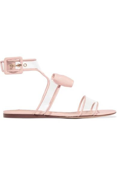 Glossed-leather and PVC sandals | NET-A-PORTER (UK & EU)