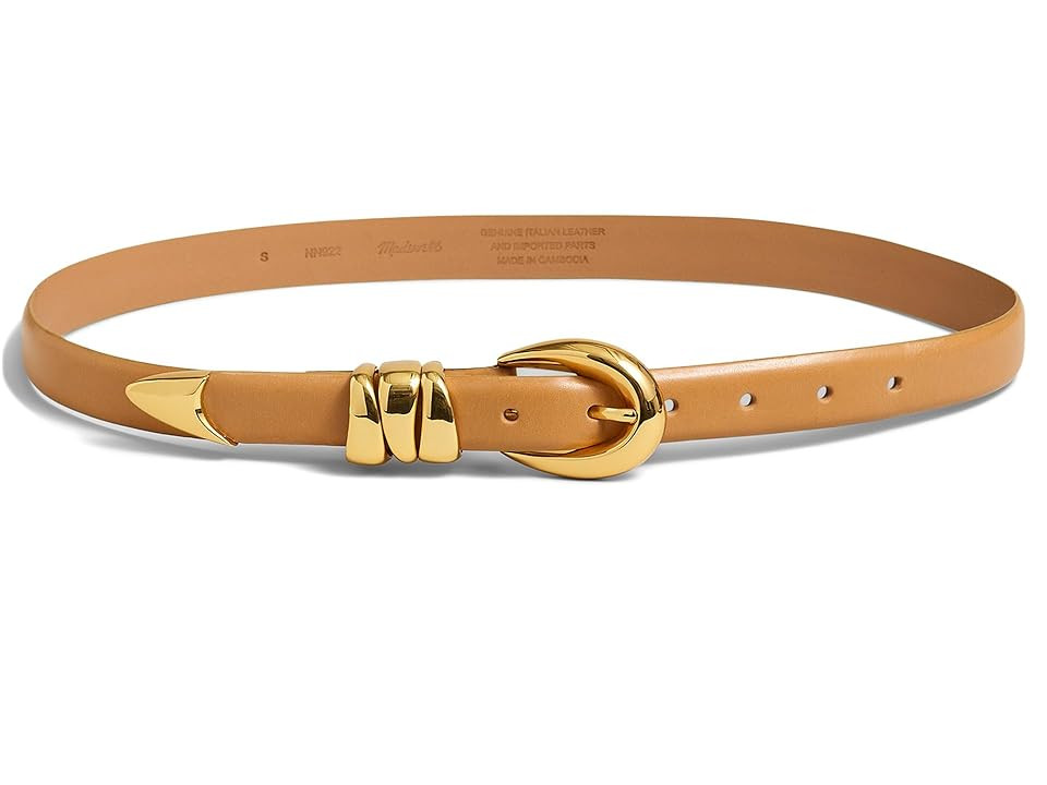 Madewell Triple Metal Keeper Belt Women's Belts Desert Camel : SM, Leather | Zappos