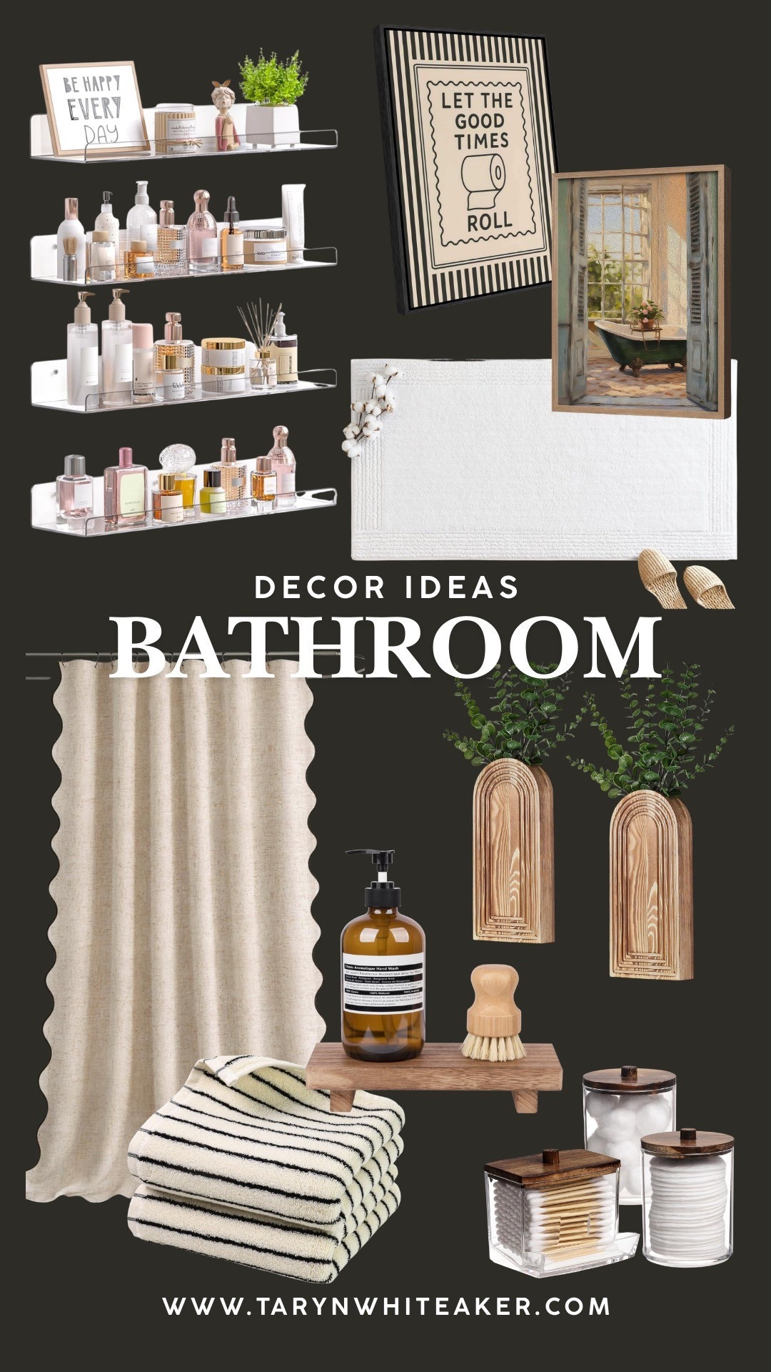 Bathroom refresh made simple. These neutral bathroom decor pieces instantly elevate your space while keeping everything organized and functional. From acrylic wall shelves and spa-like accessories to soft neutral textiles and wood accents, these are the little upgrades that make your bathroom feel calm, clean, and put together.

bathroom decor ideas, neutral bathroom decor, bathroom organization, bathroom shelves, acrylic shelves bathroom, spa bathroom aesthetic, bathroom storage ideas, modern bathroom decor, bathroom accessories set, bathroom refresh ideas, minimal bathroom decor, home decor finds

#LTKHome #LTKSeasonal