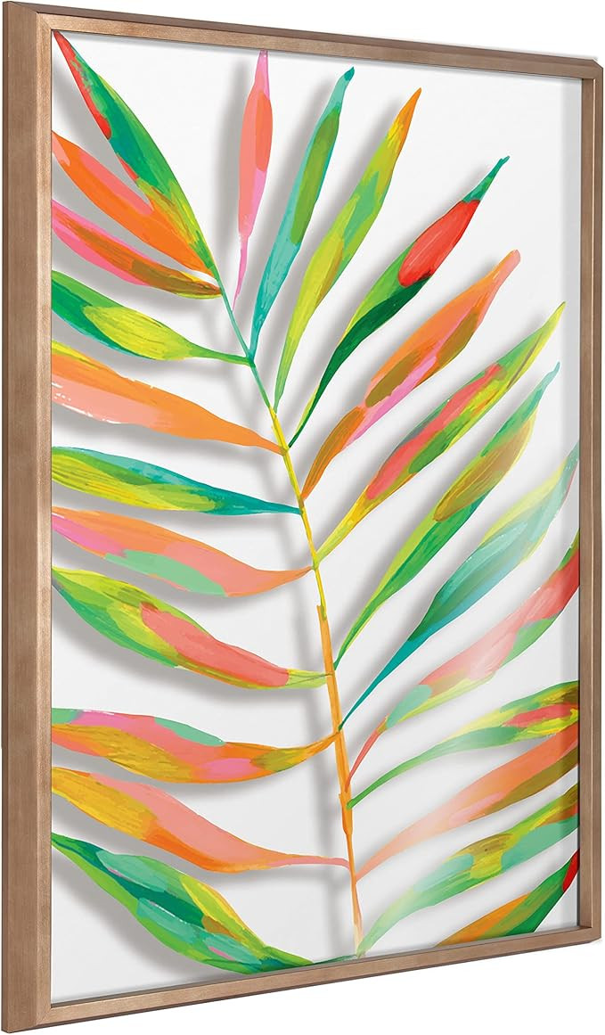 Kate and Laurel Blake Palma No 2 Framed Printed Acrylic Wall Art By Jessi Raulet Of Ettavee, 24x3... | Amazon (US)