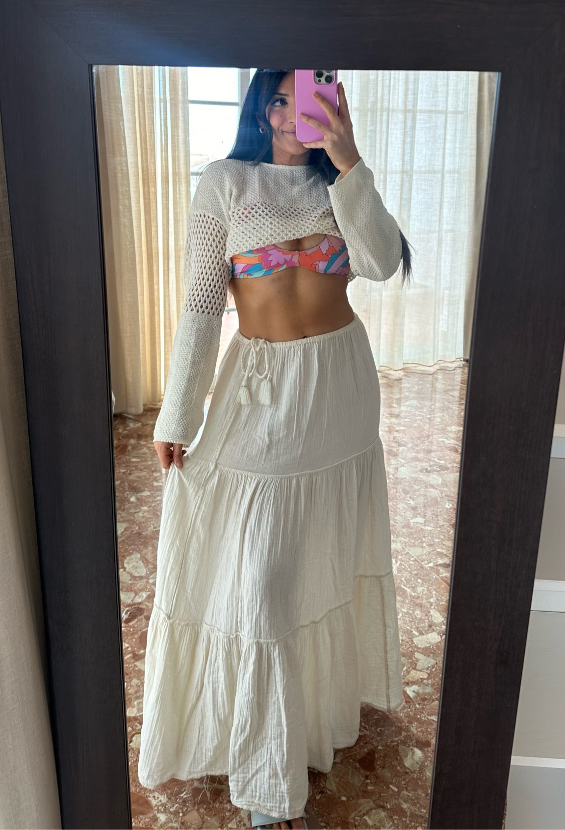 medium top, medium skirt & medium swim top🤍

Zara style, summer outfit, vacation outfit, flowy skirt, maxi skirt, crochet top, crochet outfit, white outfit, beach outfit, skatie swim, swimsuit, promod, asos

#LTKtravel #LTKstyletip #LTKsummer