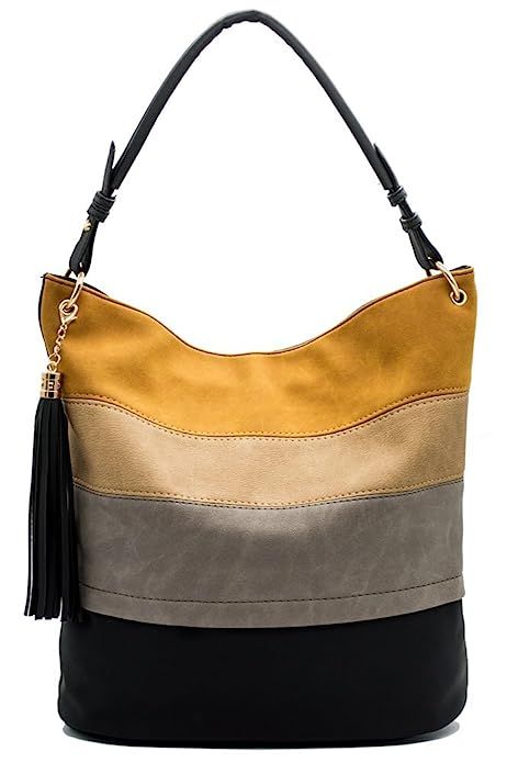 Handbags for women totes Hobo Shoulder Bags Tassels Stripes Top Handle Bags | Amazon (US)