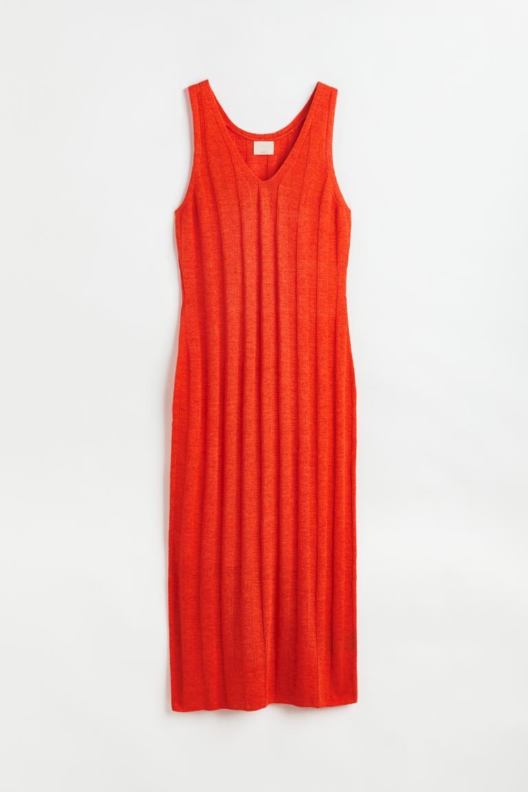 Rib-knit Silk-blend Dress | H&M (US)
