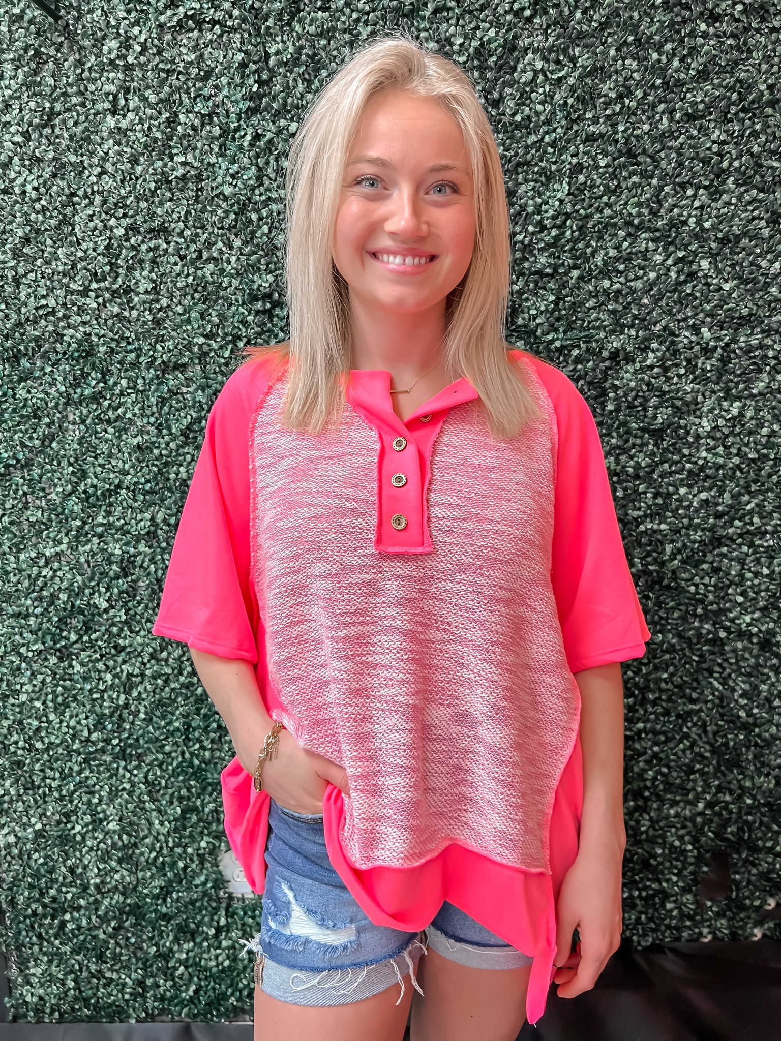 Beach top 
Swimsuit coverup
Hot pink 

#LTKstyletip #LTKunder50