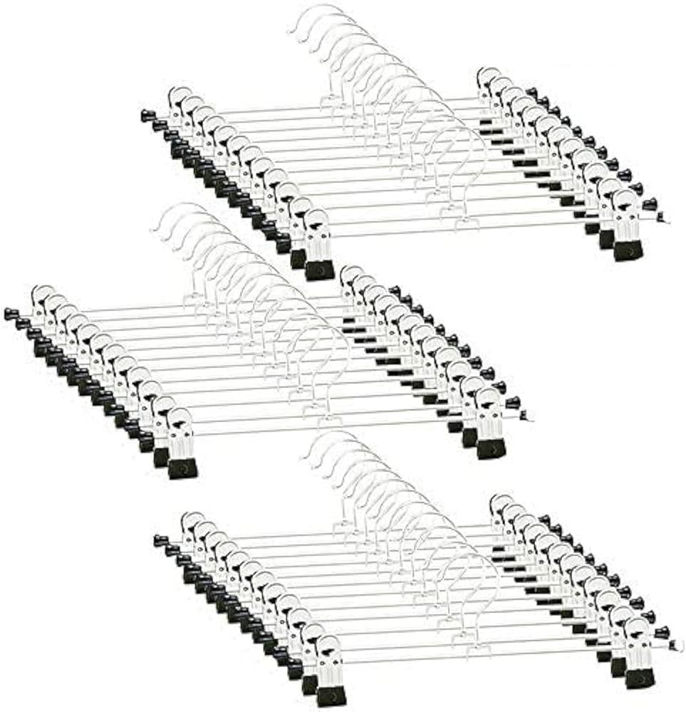 GoodtoU Skirt Hangers with Clips - Pants Hangers 36 Pack Metal Hangers for Pants Jeans Skirt Clip... | Amazon (US)