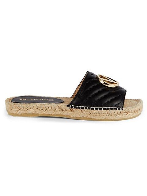 Clavel Quilted Leather Espadrille Slides | Saks Fifth Avenue OFF 5TH