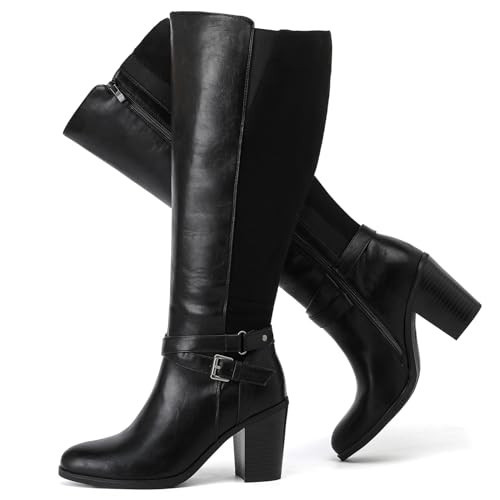 Luoika Women's Extra Wide Calf Knee High Boots, Wide Width Winter Tall Boots.231103 Black 10XW | Amazon (US)