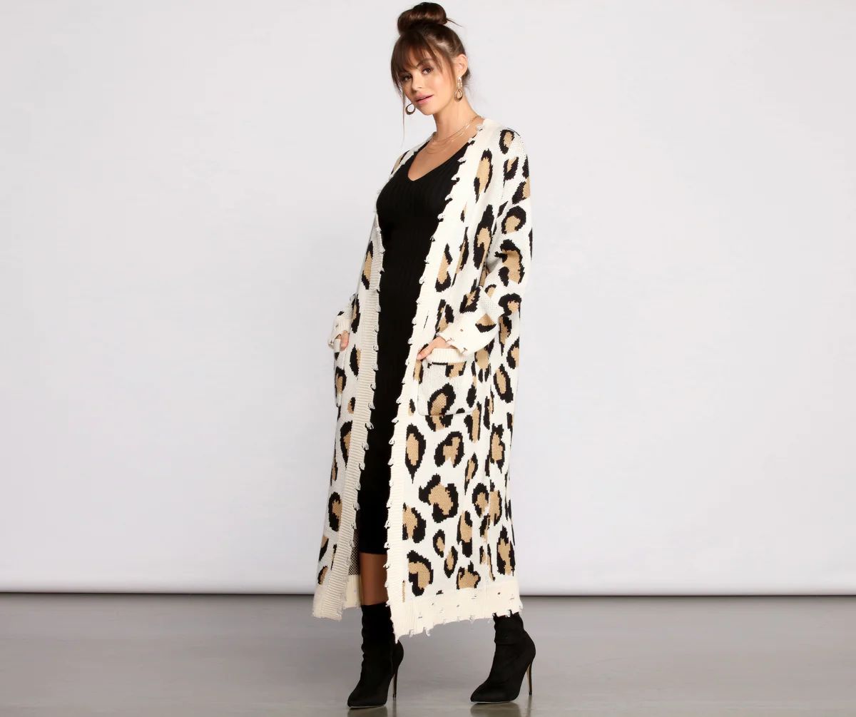 Stylishly Spotted Leopard Print Duster | Windsor Stores