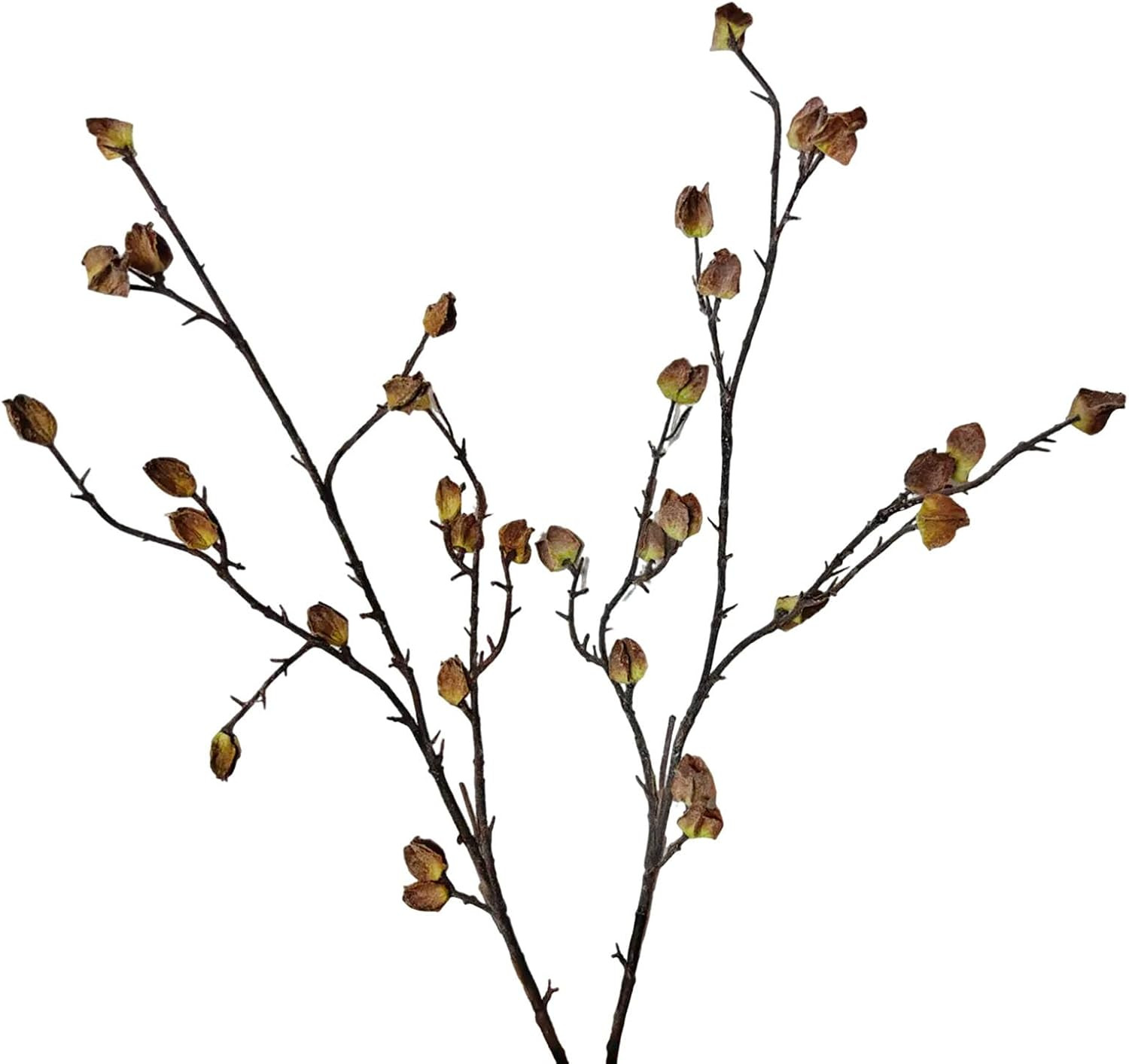 2Pcs 35.4 Inch Faux Berry Stems with Natural Frosted Effect- Brown | Amazon (US)