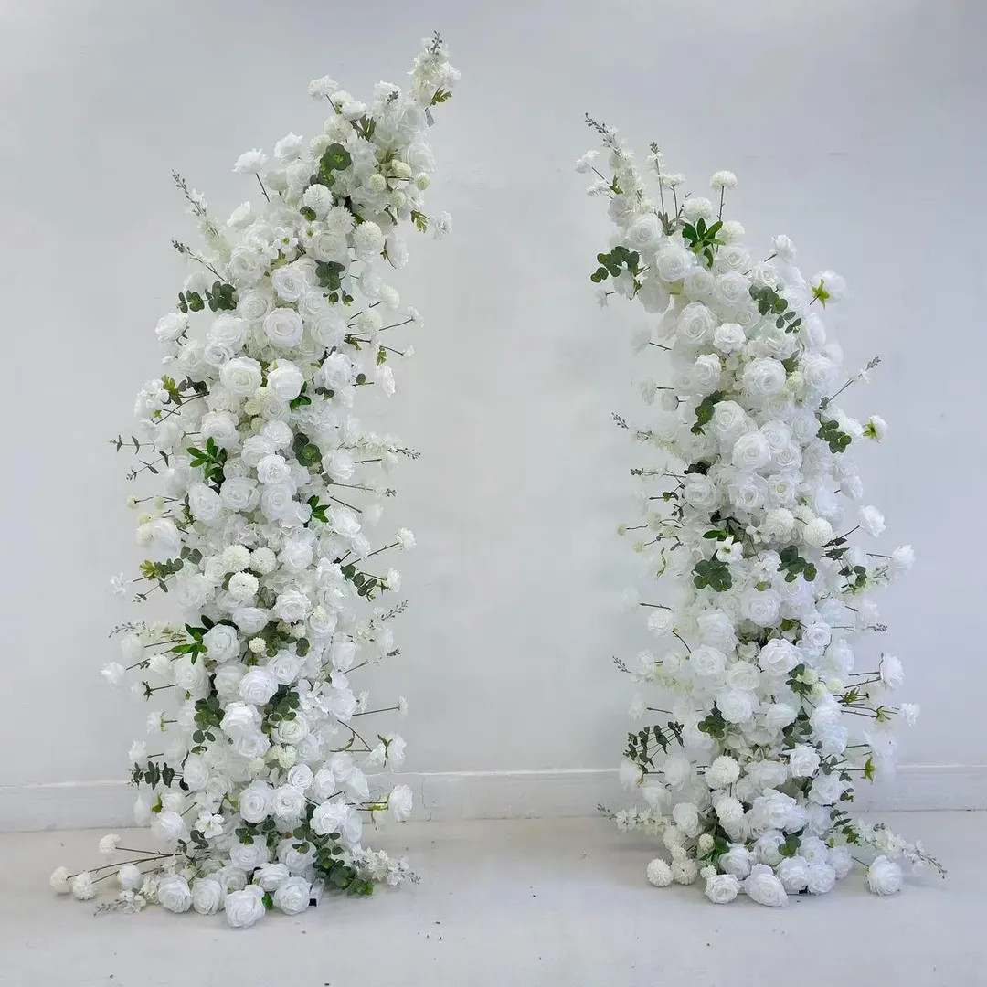 White Rose Wedding Arch: Horn Shape Floral Arrangement - 6ft X 7ft - Etsy | Etsy (US)