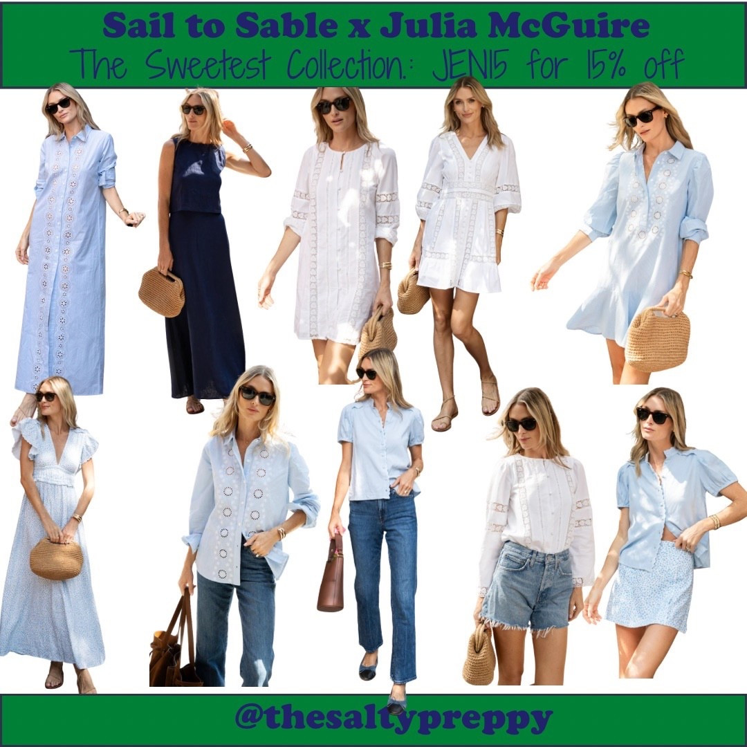 Soil to Sail x Julia McGuire.

Beautiful eyelets and classic staples.

Use code JENF15 for 15% off .

#sailtosable #eyelet #spring 

#LTKTravel #LTKOver40