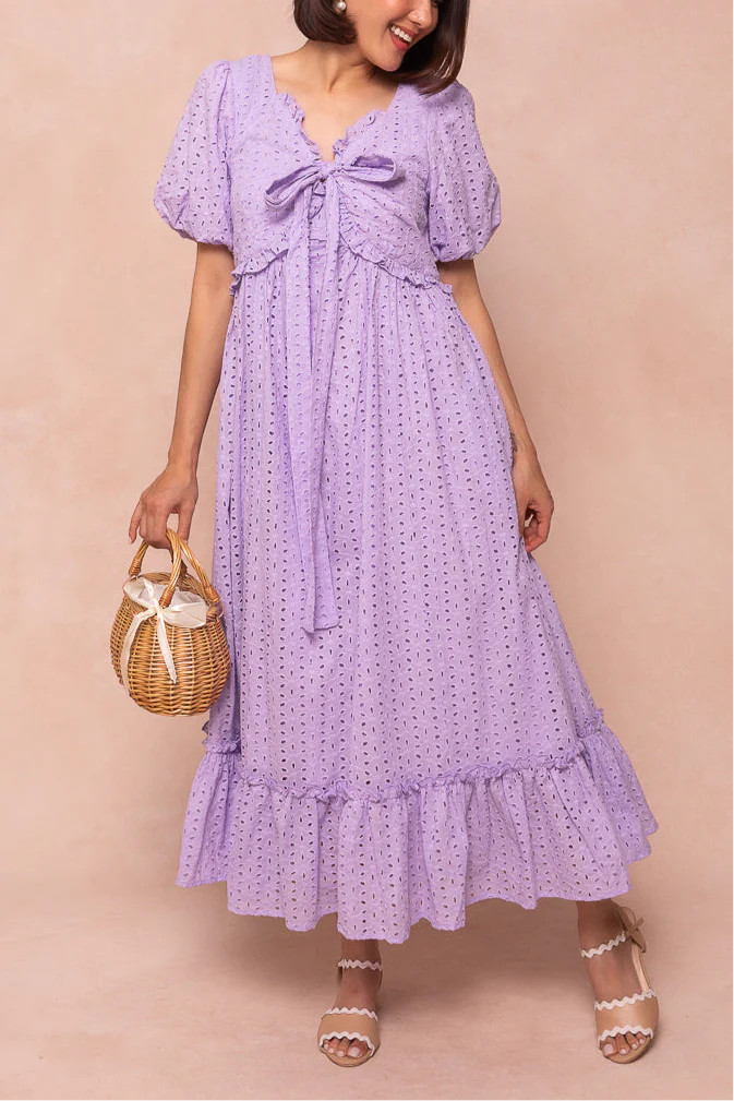 Picnic Dress in Lavender Eyelet | Ivy City Co