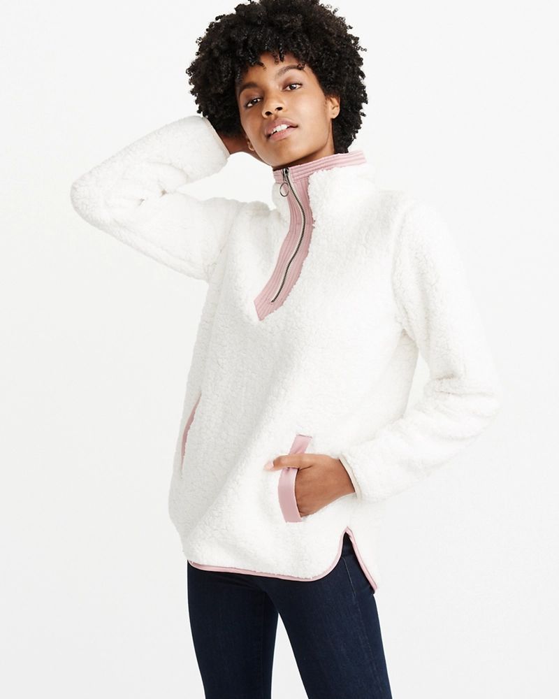 Sherpa Half-Zip Pullover | Abercrombie & Fitch US & UK