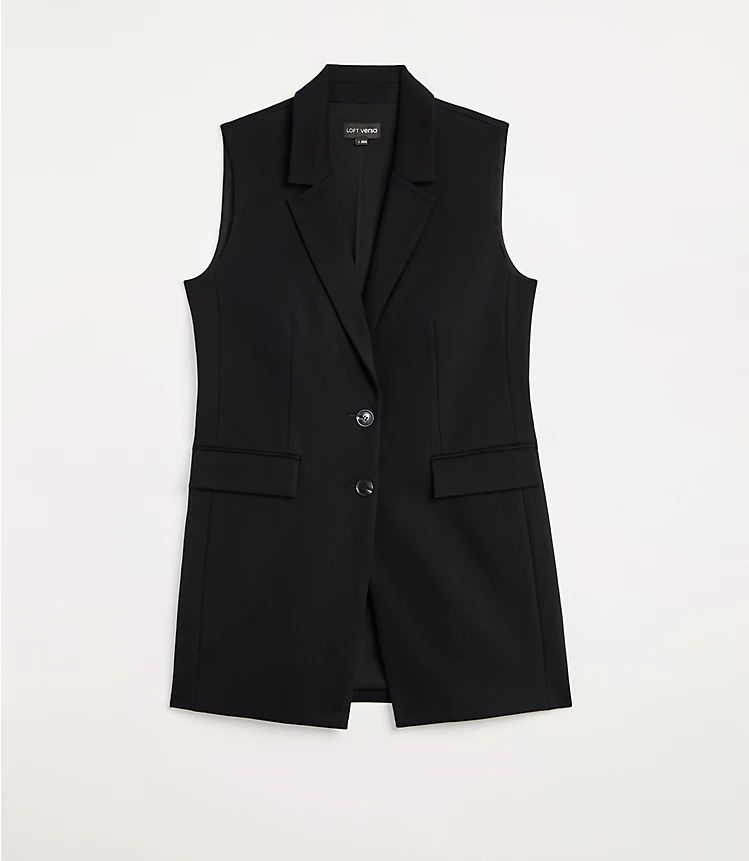 LOFT Versa Ponte Deluxe Long Vest | LOFT